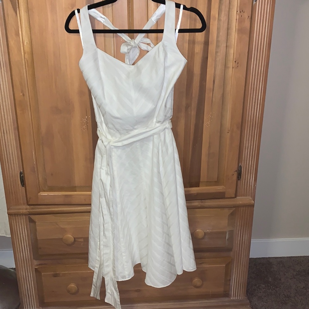 White House Black Market Cotton Halter Dress 10